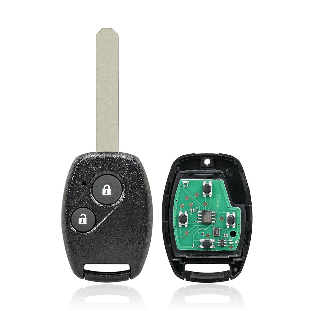 

433MHz ID46 Chip 2 Button Remote Key Fob Black For Honda Civic 2005-2011 Interior Accessories Durable Equippments Key Tools