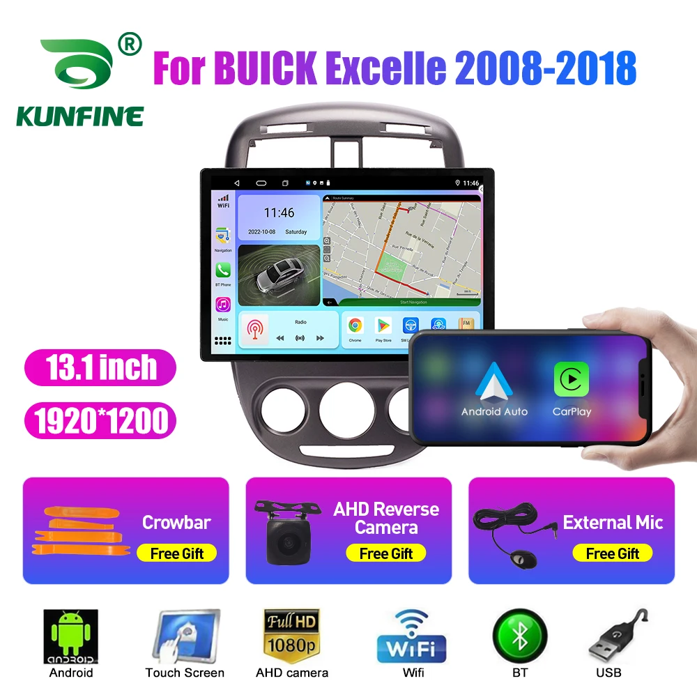 

Автомобильный радиоприемник 13,1 дюйма для BUICK Excelle 2008-2018, автомобильный DVD GPS-навигатор, стерео Carplay, 2 Din, Центральный Мультимедиа, Android, авто