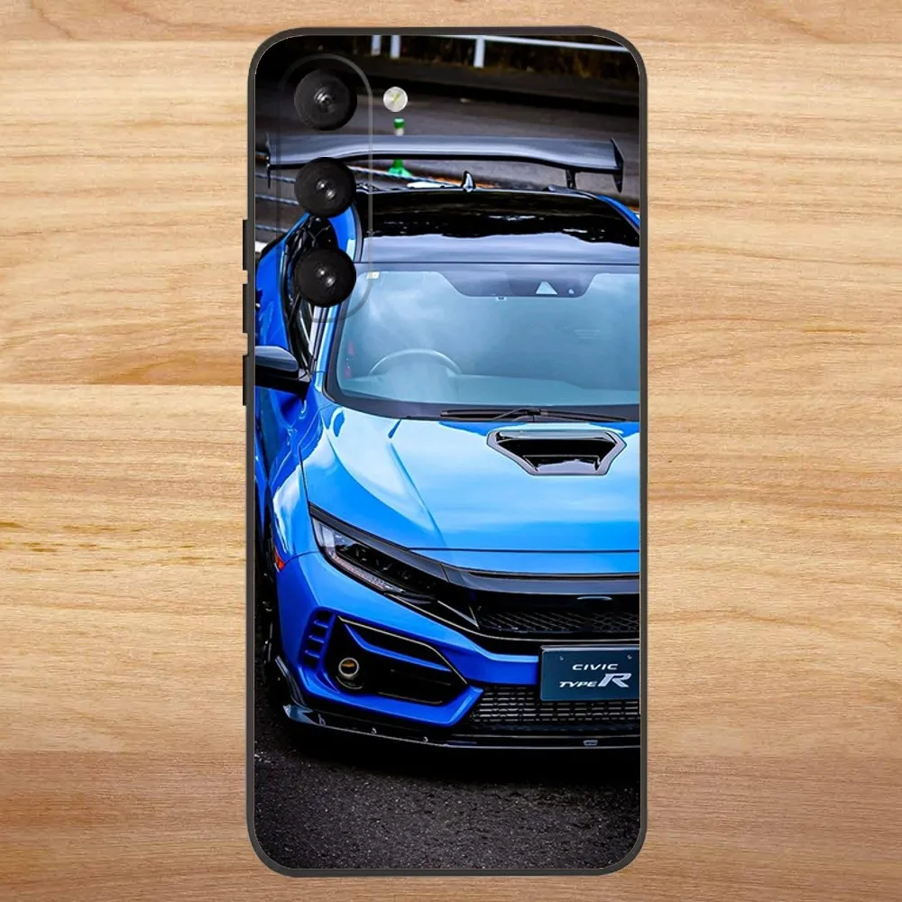 Чехол для телефона Sport Car T-Type R C-Civic SamsungS24 S23 S22 S21 S20 Ultra Pro S10 S30Plus 20 Black Cover