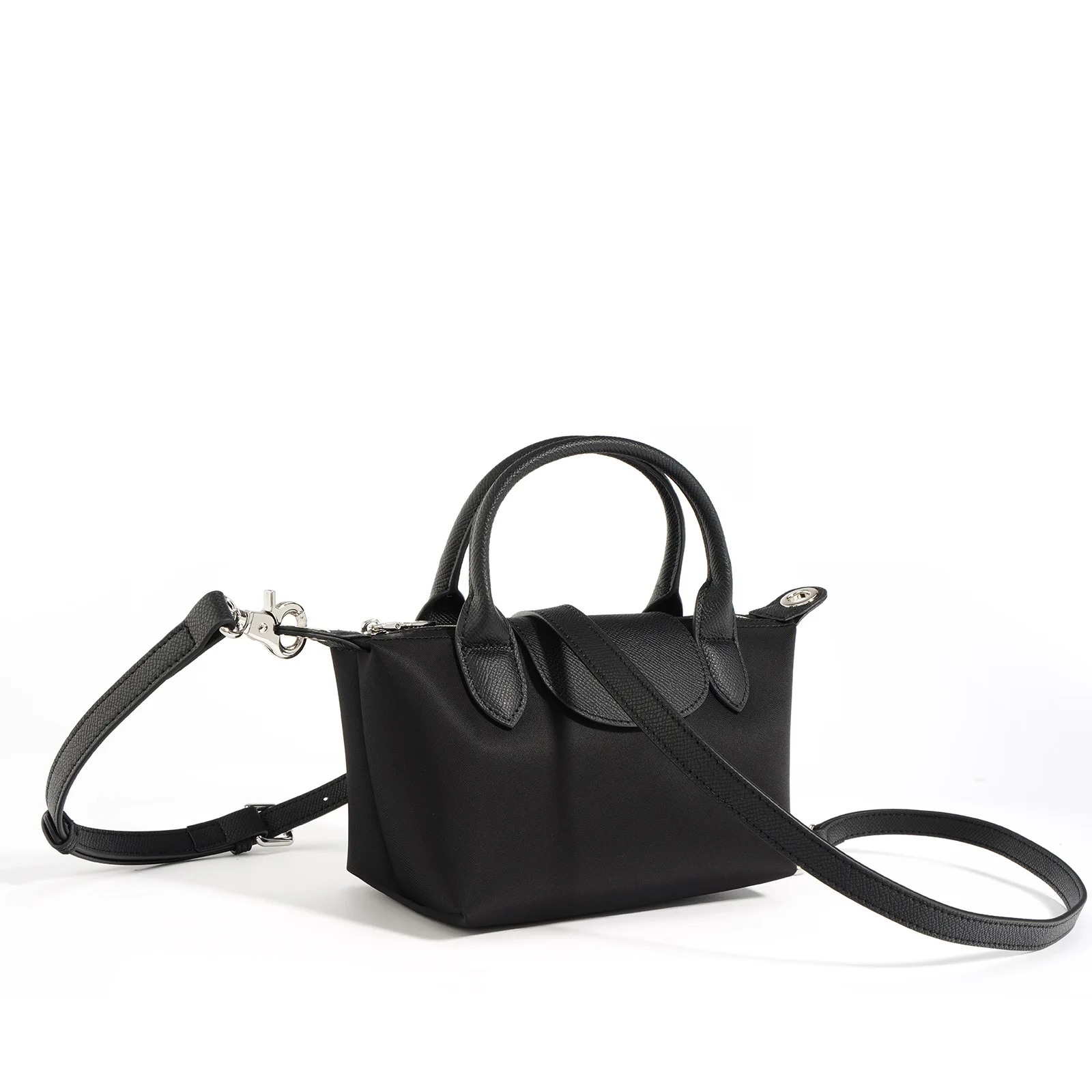 Waterproof Fabric Hobos bags for women Genuine leather Crossbody Bag  Lightweight Nylon handbags for women Daily Use