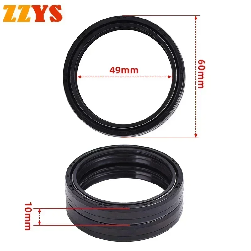 49x60x10 49 60 10 49*60 Front Shock Fork Damper Oil Seal For harl/ey DAVID/SON 1868 FLHTKL ELECTRA GLIDE ULTRA LIMITED LOW 2019