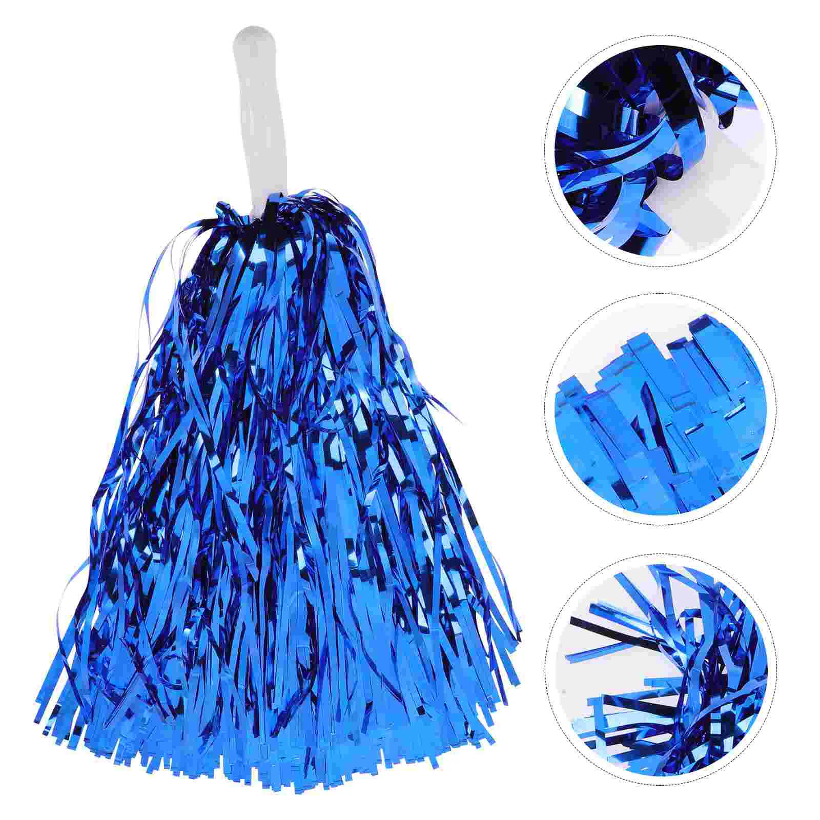 

4 Pcs Flower Pom Poms Cheerleading Cheerleader Props Sports Aluminum Foil Wire