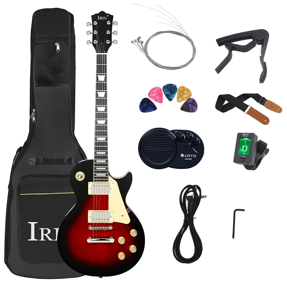 

LP Electric Guitar 6 String 22 Frets Maple Body Electric Guitarra with Bag Amp Tuner Capo Strap Picks Guitar Parts & Accessories