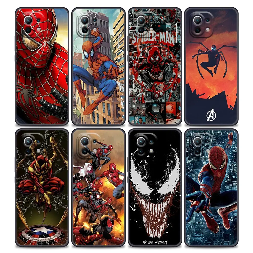 

Phone Case for Xiaomi Mi 11 Lite 5G NE 11i 11X 11T 12 Pro Poco F3 X3 GT X4 NFC Pro Silicone Cover Venom Spider-man Marvel