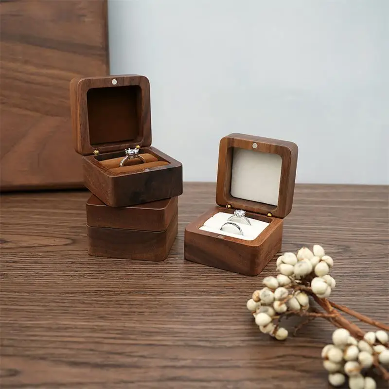 

Jewelry Packaging And Display Equipment Storage Box Exquisite Workmanship Durable Jewelry Box Wooden Jewel Box Ring Box Jewelry