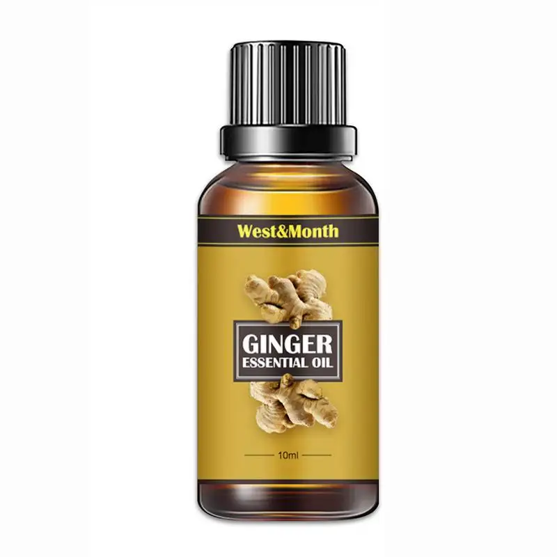

10/30ML Natural Ginger Oil Lymphatic Drainage Therapy Plant Essential Oil Promote Metabolism Full Body Slim Massage Oils