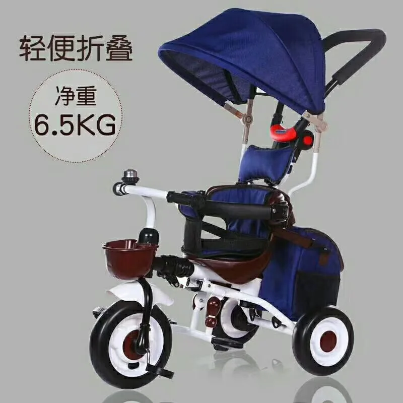 

Foldable Toddler Child Steel Tricycle Stroller Bike Bicycle Umbrella Cart Lightweight Child Three Wheels Stroller Pushchair 1~4Y