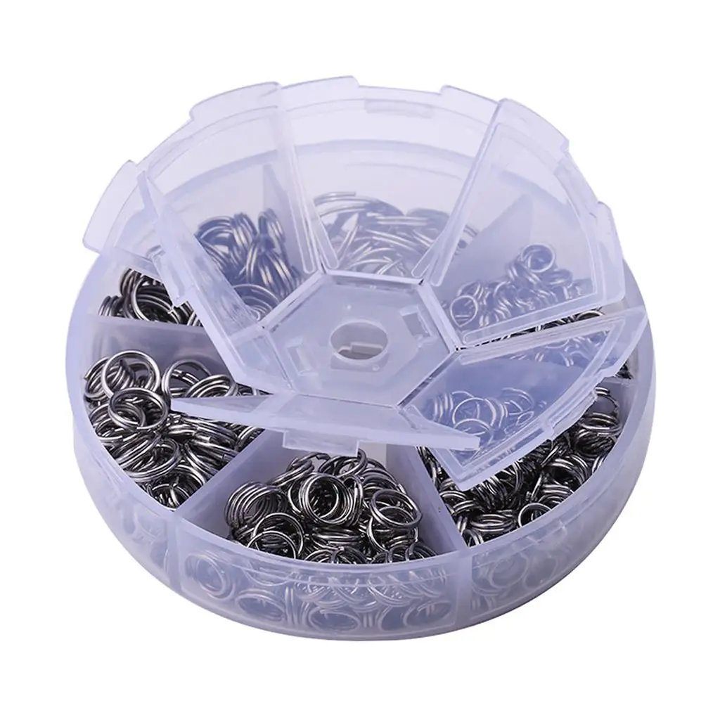 

600Pcs Durable Jump Stainless Steel Round Key Rings - Perfect for Connecting Clasps, Charms, Links And (5mm - 14mm)