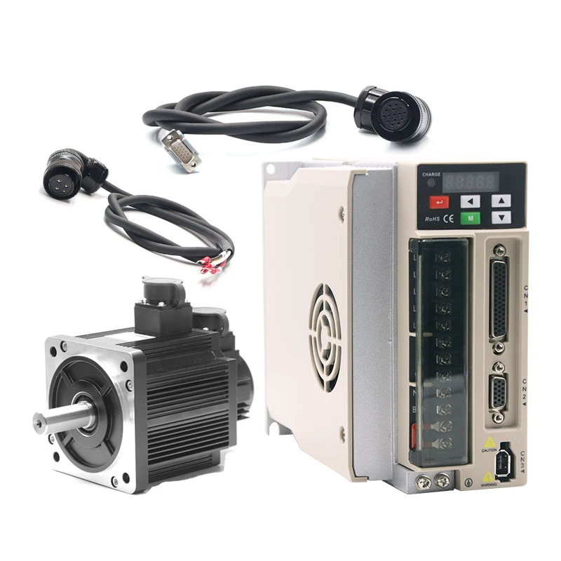 

Siheng motor factory 130mm 220V 2KW 2500R 7.7N Low Price CNC AC Servo Motor and Servo Driver for food packing machine