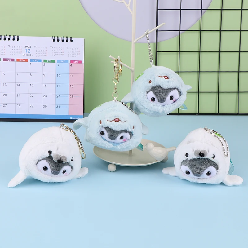 Мультяшный милый пингвин печать плюшевый брелок кулон мягкий кавайный с