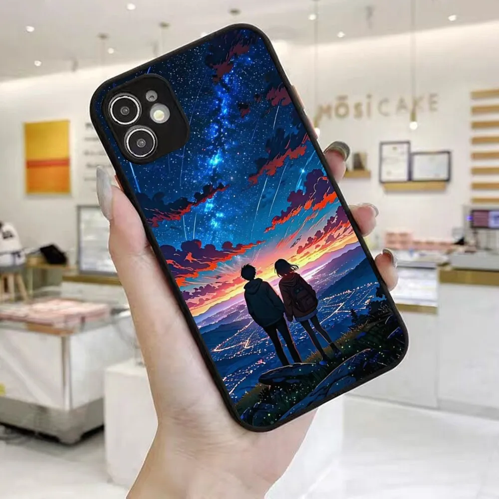 Чехол для телефона с изображением аниме Y-Your N-Name iPhone 14 11 12 13 Mini Pro Max 8 7 Plus X XR XS MAX