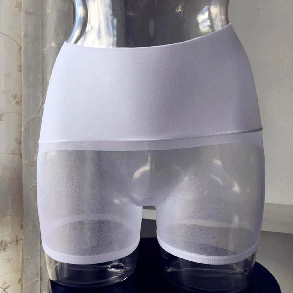 

Mesh Patchwork See Through Boxer Shorts Men Tight Ultra-thin Transparent Underwear Sexy Pantyhose Underpants Breathable Trunks