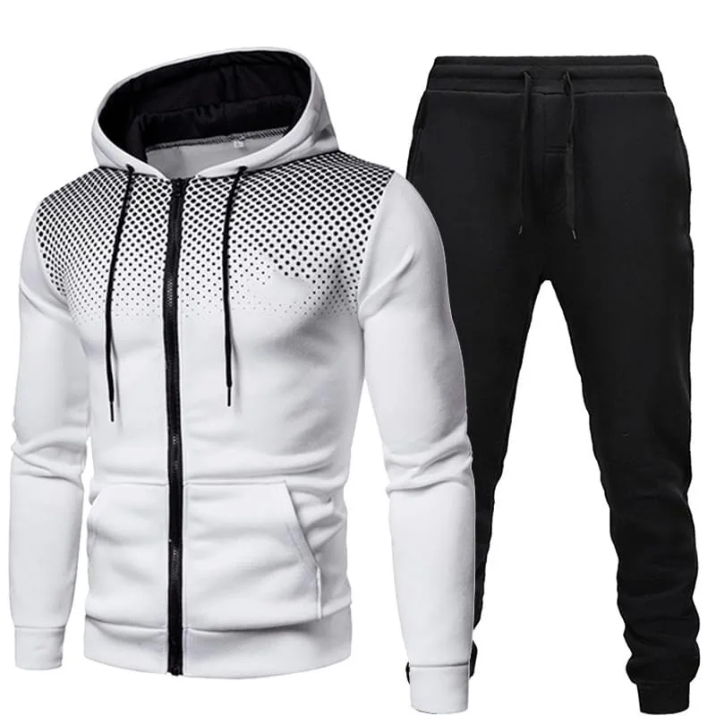 

Модные мужские спортивные костюмы на осень и зиму, повседневные толстовки на молнии и брюки, индивидуальный костюм с курткой, тренировочные...