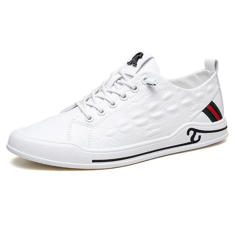 

Men's casual shoes student sports shoes breathable running Korean low top men's shoes leather small white board shoes