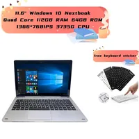 11.6 Inch Windows 10 Tablets PC With Keyboard 1/2GB RAM 64GB ROM Multi-touch 1366*768 IPS Nextbook 32-bit 3735G Wifi Notebooks