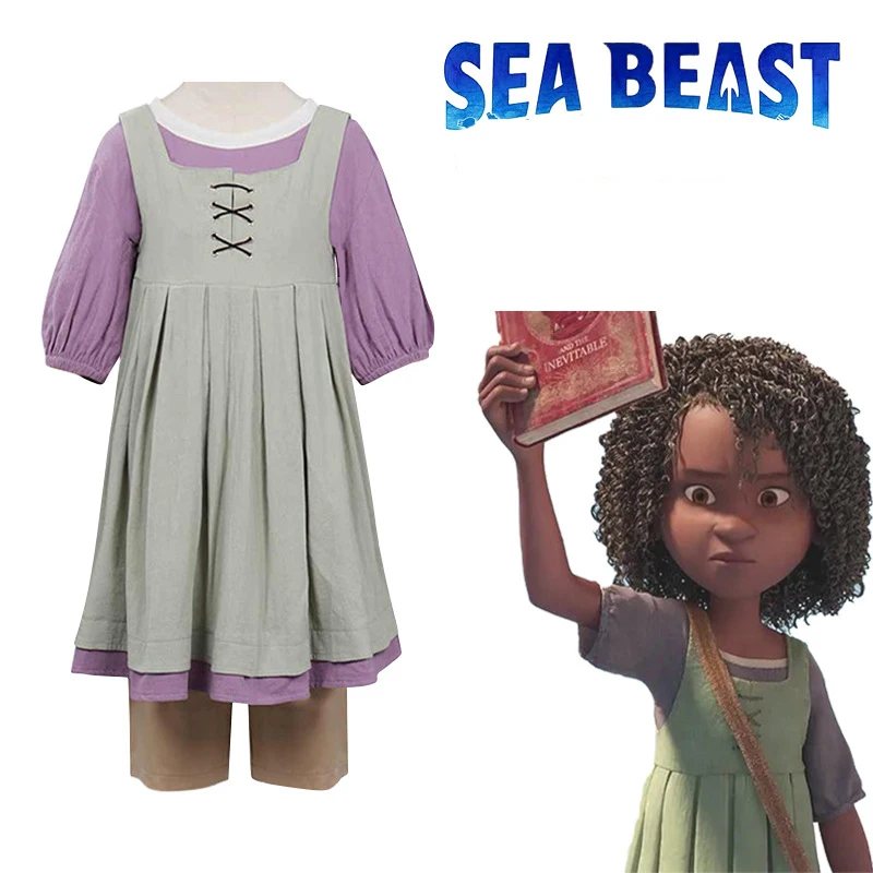 

Maisie Brumble The Sea Beast Children Kids Dress Halloween Cosplay Costume