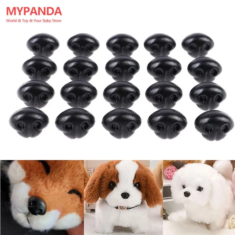 

20 шт., гладкие вставные пластиковые носы для собак, аксессуары «сделай сам» для вязания крючком, игрушек, кукла, амигуруми 15/18/20 мм