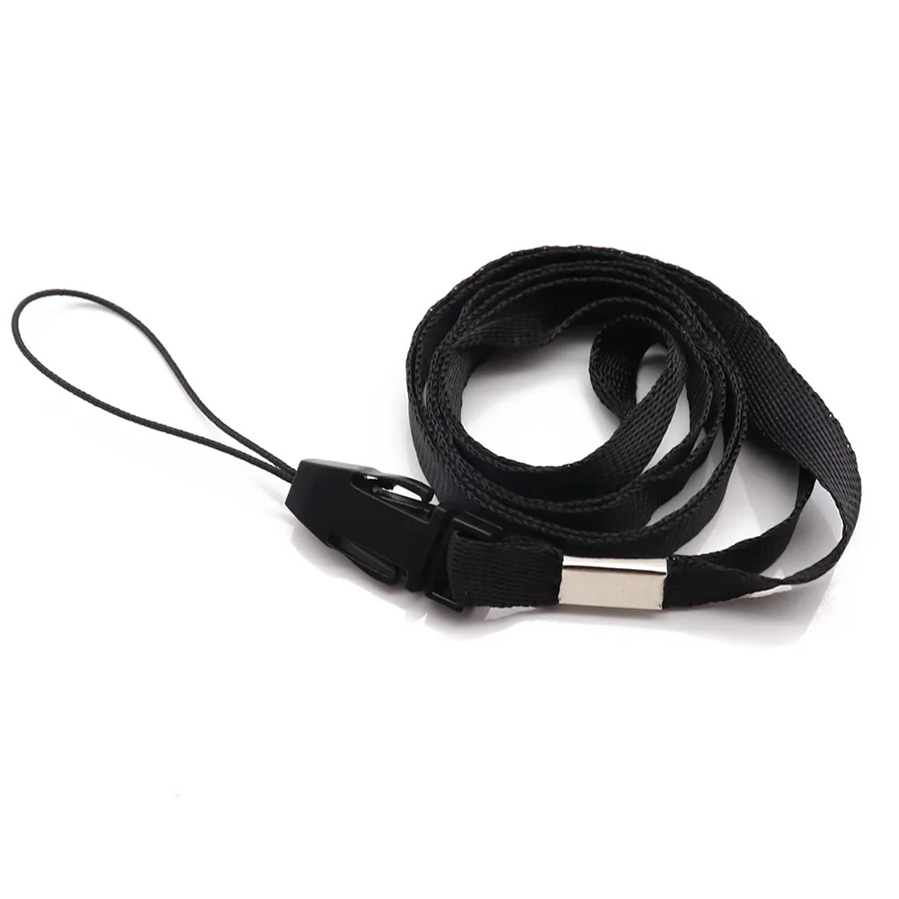TingDong 100pcs Black Tags Lanyard Neck Strap for ID Pass Card Badges Camera MP3 Holder