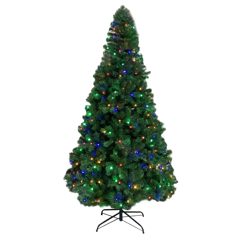 

Seasonal Expressions 7.5 Ft. Premium Spruce Artificial Holiday Christmas Tree-Prelit with 400 ct. LED Feet, Multicolor Lights