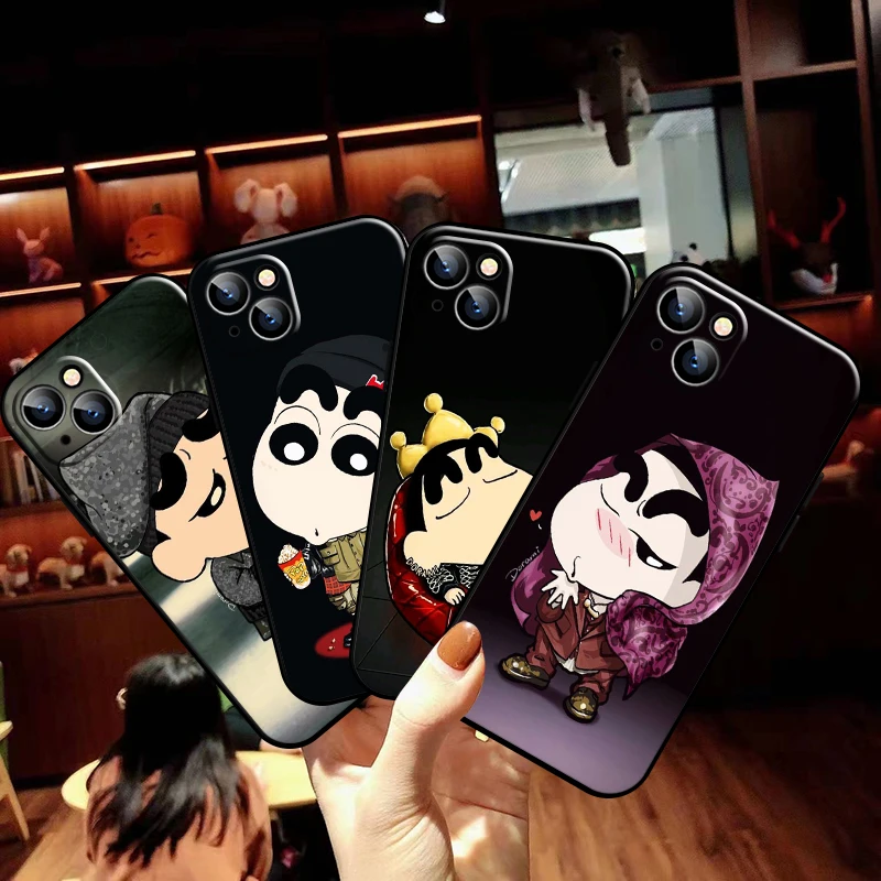 

Cartoon Crayon Shin-chan For Apple iPhone 13 12 11 Pro Max 13 12 Mini X XR XS Max SE 5 6 6S 7 8 Plus Phone Case Silicone Cover