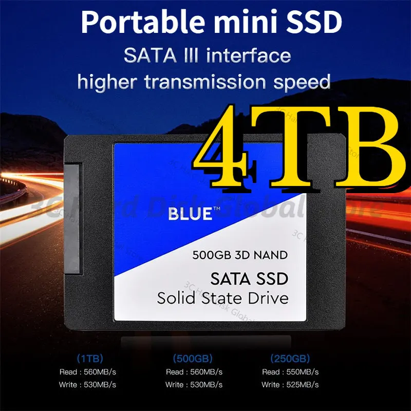

Fast shipping 4TB SSD Internal Original Solid State Disque 3D NAND SATA3 2.5" SSD For Laptop NoteBook PC жесткий диск