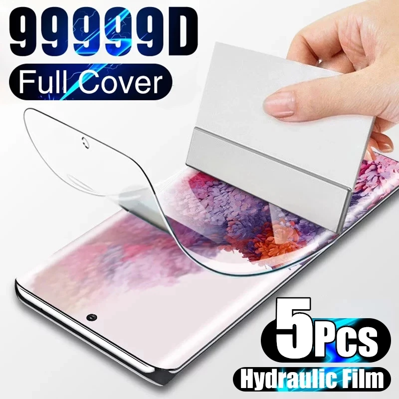 

5Pcs Hydrogel Film Screen Protector for Samsung Galaxy S22 S20 S21 Plus Ultra FE S10 E S9 S8 Screen Protector for Note 20 8 9 10