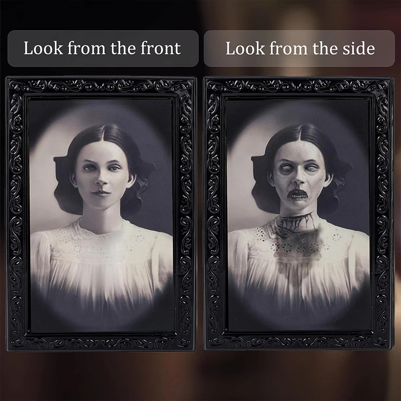 3D фоторамка с призраками 28x22 см картинки ужасами на Хэллоуин фоторамки