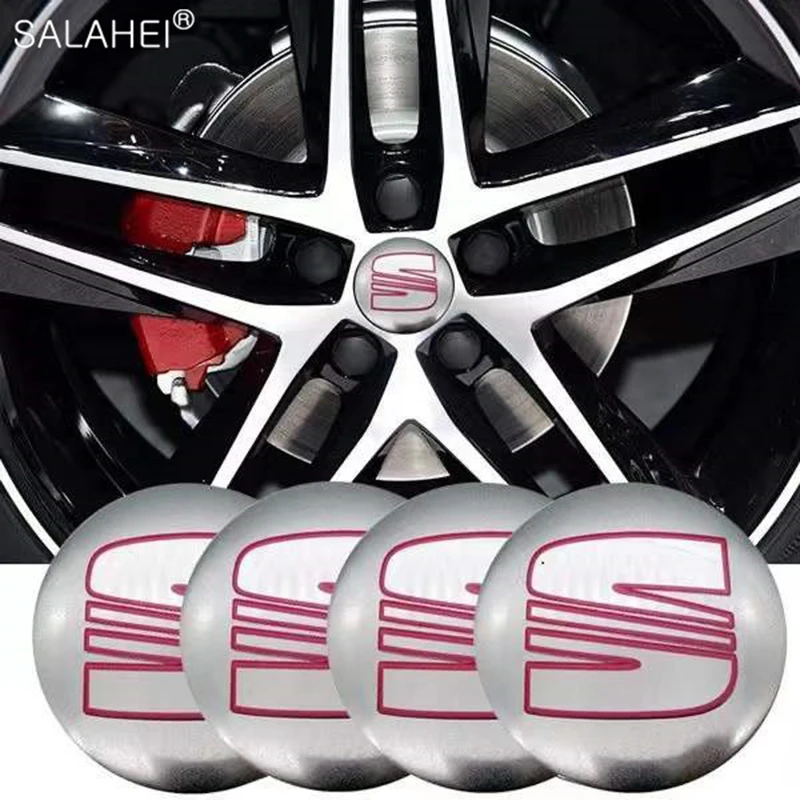 

4Pcs 56mm Car Wheel Center Hub Sticker Decoration Decal Parts For Seat Leon Mk3 5F Ibiza Alhambra Exeo Altea Arona Ateca Mii IBL