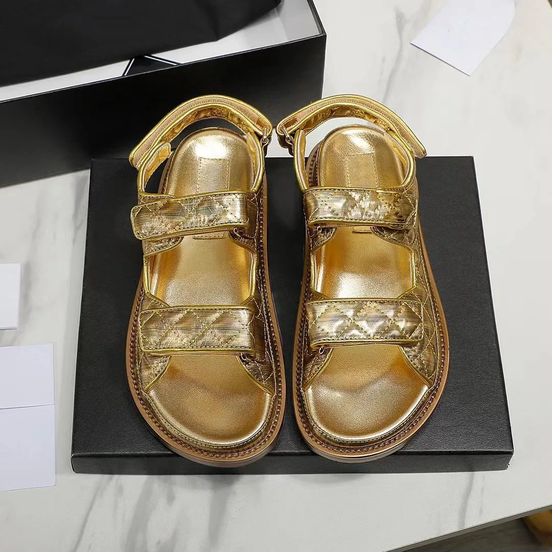 

2023 New High-end Women's Shoes, Black, Genuine Leather, Casual, Solid Color Sandals, HOOK&POOK, Flat Bottom, Comfortable