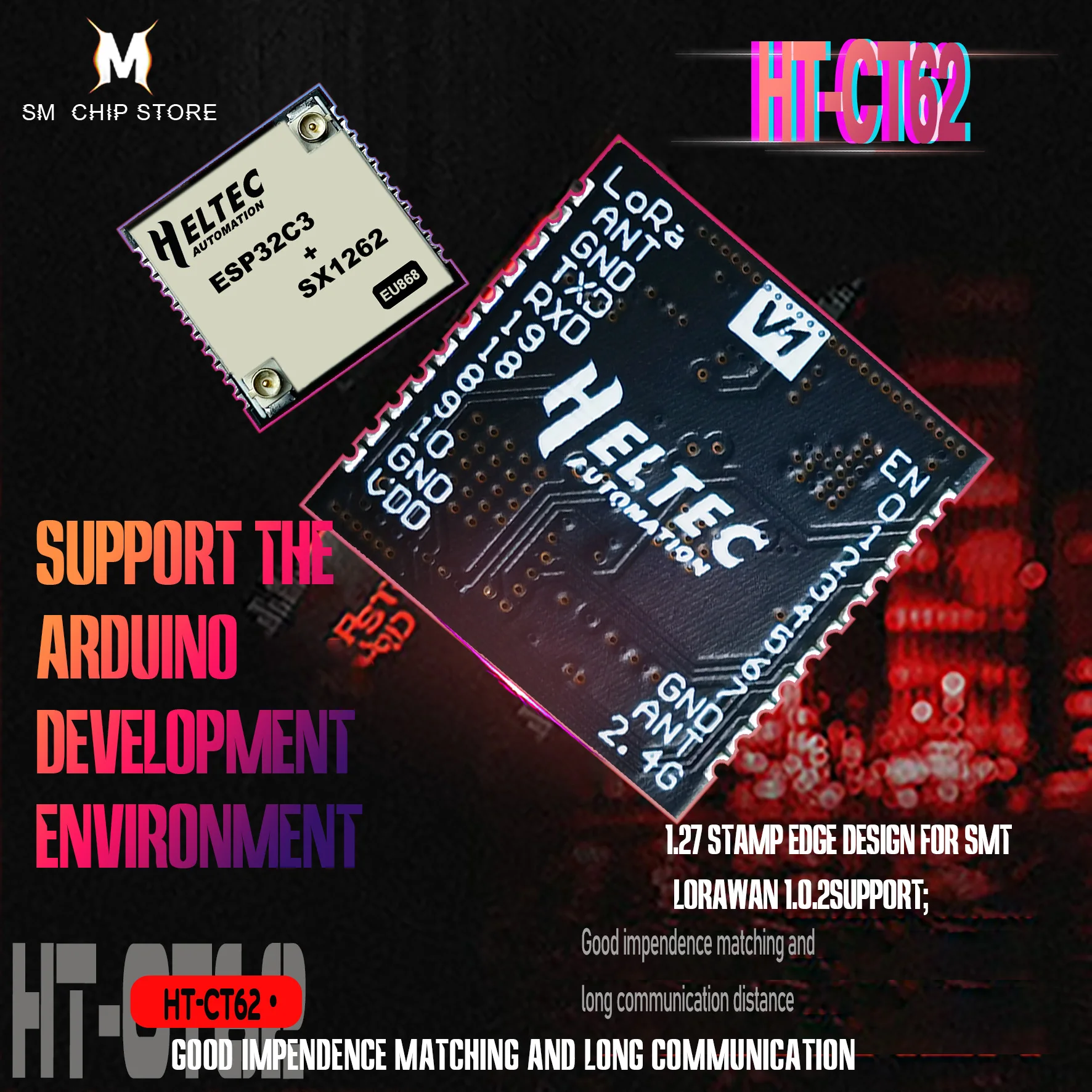 Макетная плата Meshtastic LoRaWAN ESP32 модуль Wi-Fi Bluetooth сверхнизкое энергопотребление