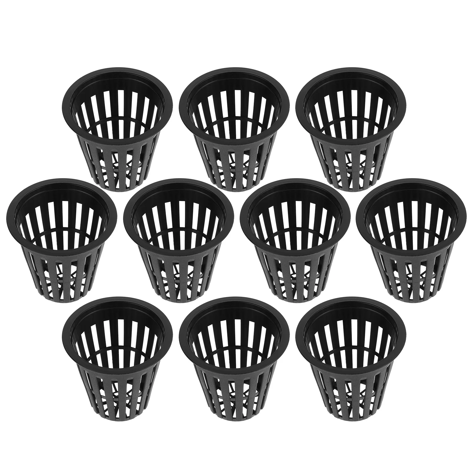 

10Pcs Slotted Mesh Net Cups Plastic Plant Containers Hydroponic Net Pots