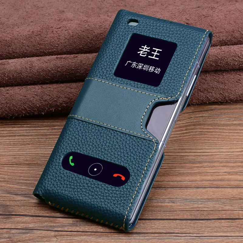 Handmade Genuine Leather Case For Huawei Mate X2 Top Layer Cow Phone Cover Pouch Bag For Huawei Mate X2 Fundas Skin Coque Capa