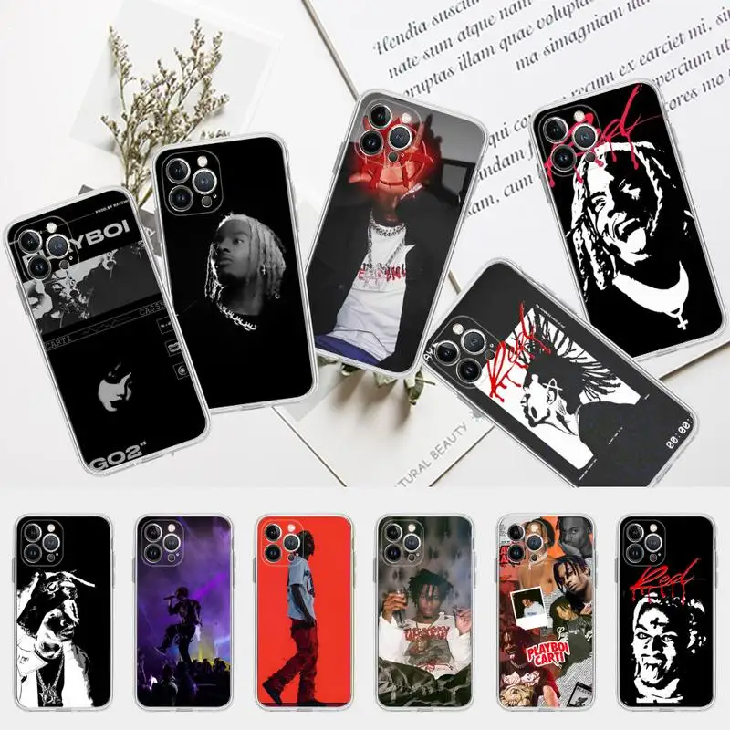 

Playboi Carti Phone Case Silicone Soft for iphone 14 13 12 11 Pro Mini XS MAX 8 7 6 Plus X XS XR Cover