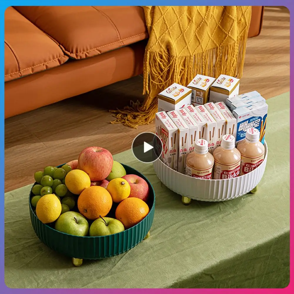 

Cosmetic Storage Tray Circular Multifunctional Fruit Turntable Rotatable Storage Turntable Storage Tray