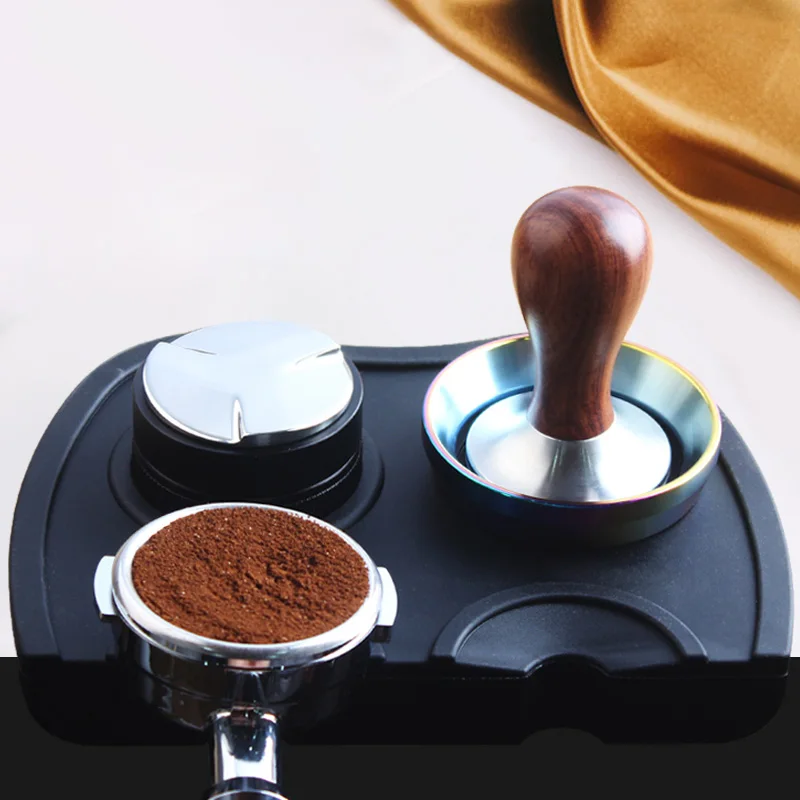 

Non-Slip Pad Baristas Manual Tool Kitchen Accessories Food Safe Silicone Coffee Tampers Mat 6cm Fluted Espresso Tampering Holder