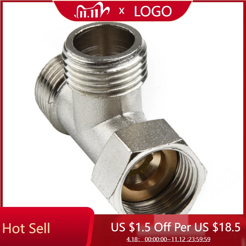 

Toilet Diverter Adapter Valve Copper T Adapter For Bath Bidet Sprayer Shower Fitting 4 points copper three-way water pipe union