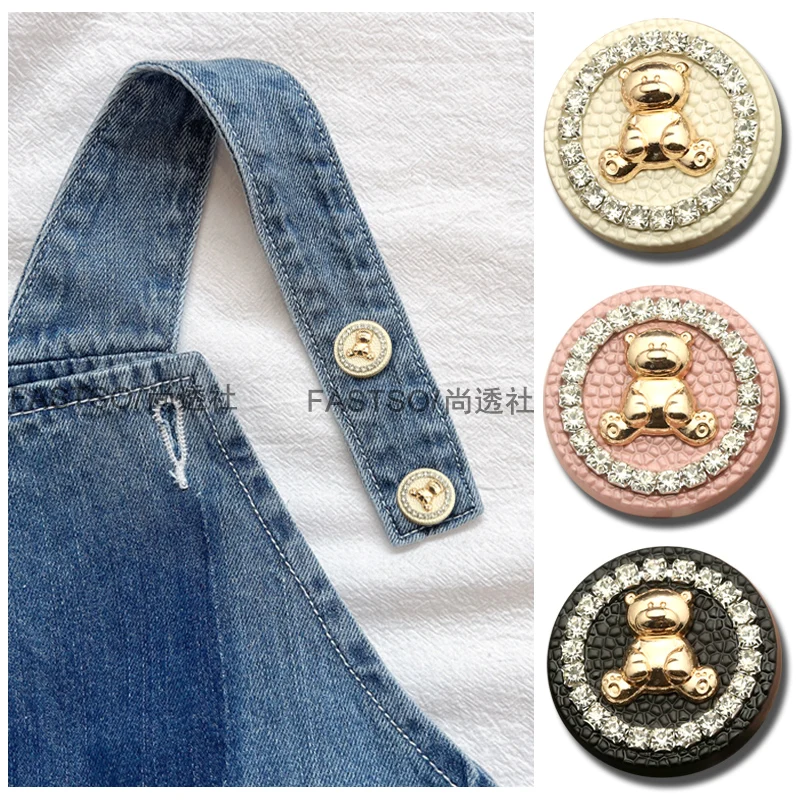 6 шт. Bear зимний брендовый Декор роскошные украшения для шитья золотые пуговицы