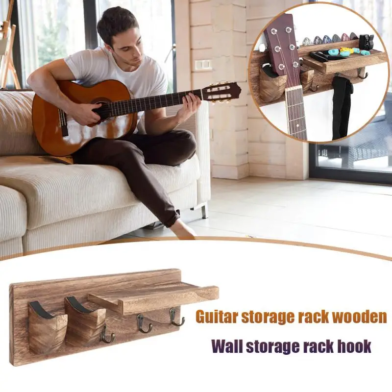 

Wooden Retro Guitar Display Hanging Storage Rack Guitar Wall Hanger Guitar Stand Bracket Wall Mounted Guitar Hanger Strong
