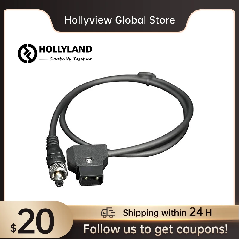 

Hollyland D-Tap to 2.1mm Barrel DC Power Cable for Mars 300 400S Pro Cable to separately available D-Tap Power Source