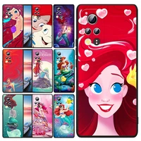 ariel the little mermaid for huawei honor x30 x20 x8 x7 60 50 se pro 10x 10i 10 lite 9a 9c ru 9x 8x 8a black soft phone case