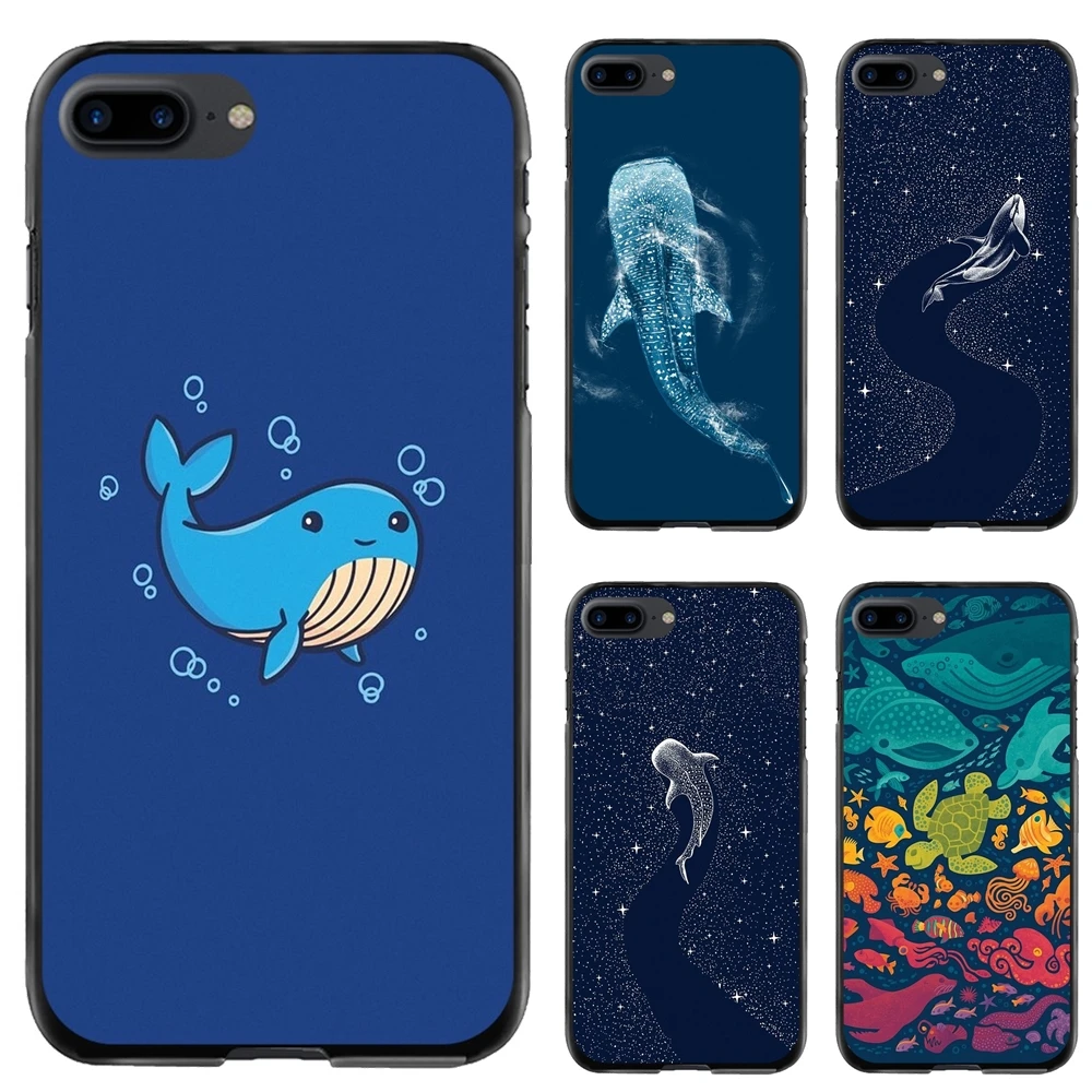 

For iPod Touch iPhone 11 12 Pro MAX 4S 5 5S SE 6 6S 7 8 Plus X XR XS Accessories Hard Case Ocean Whale Shark Swimming