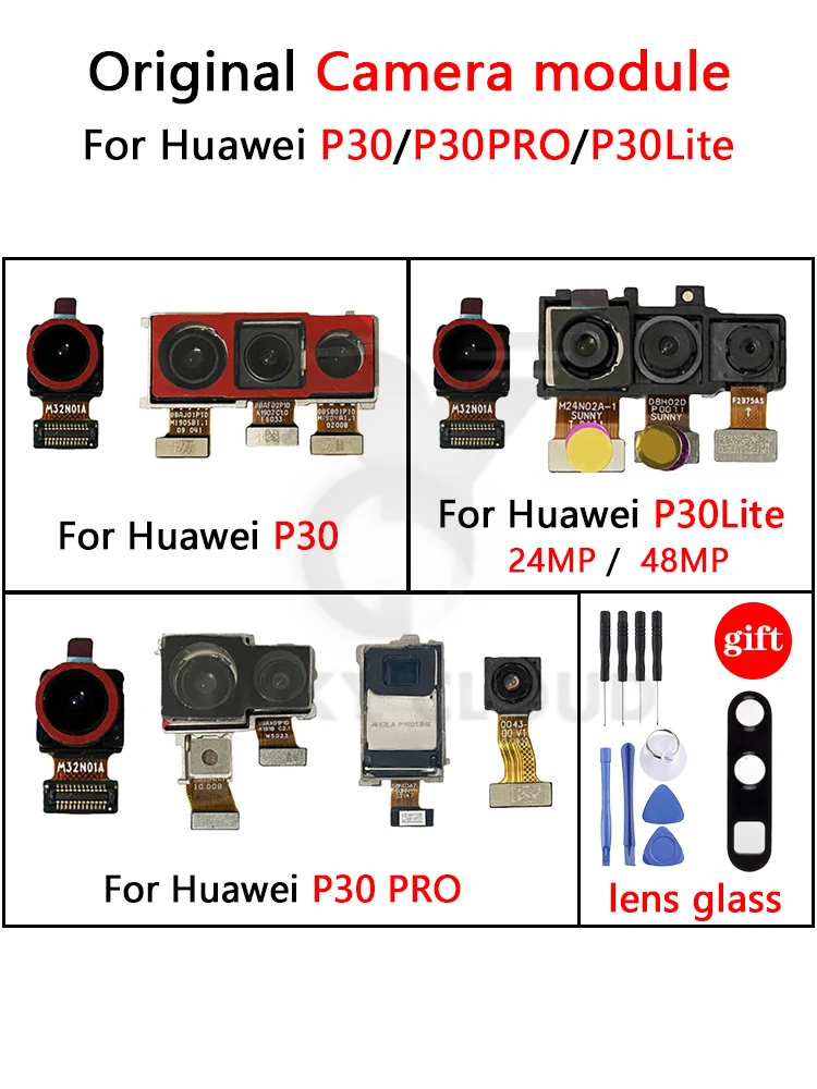 

Original Main Facing Camera For Huawei P30 Lite Pro P30Lite P30Pro Front Rear Back Camera Module repair replace camera module