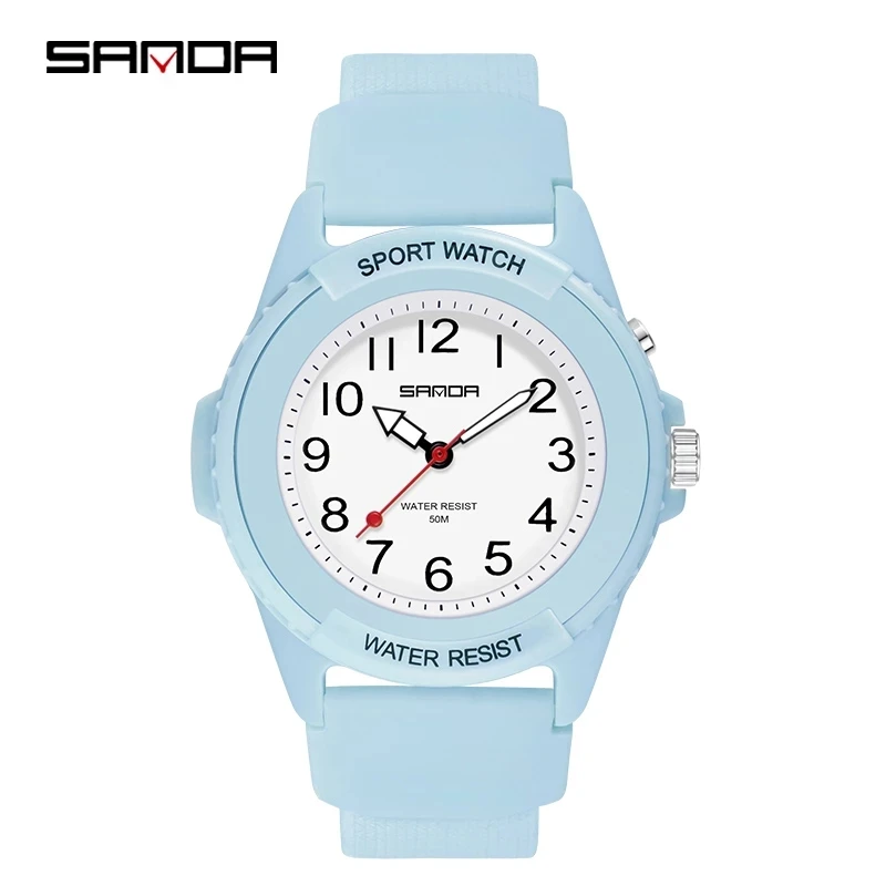 SANDA Fashion Sport men's Watches New Luxury Waterproof Digital Quartz Classic Top Quality WristWatch Relogio Feminino 6018