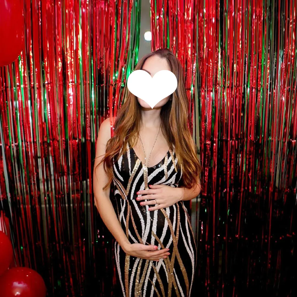 2/4 упаковки фольгированные шторы с бахромой для рождественских украшений