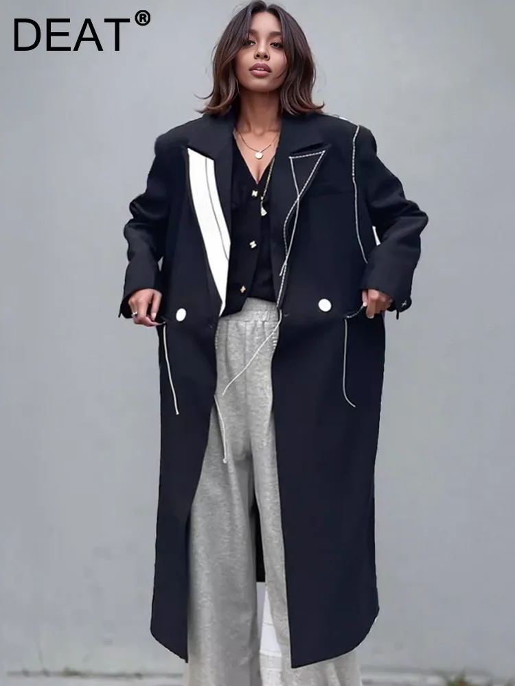 Женский двубортный тренч DEAT