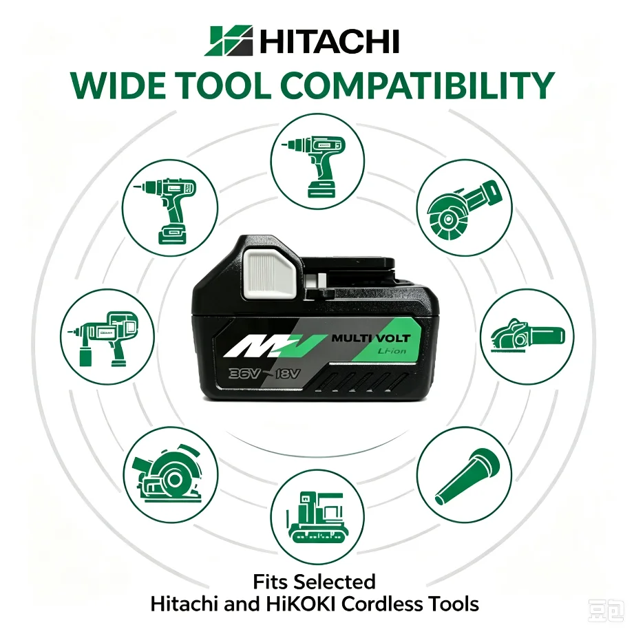Аккумулятор Hitachi HiKOKI BSL36B18 18В36В 8.0Ач, совместим с DS18DSL C18DSL, длительное время работы для инструментов для дома и мастерской (art.: 3920dcba9063e) - 3920dcba9063e