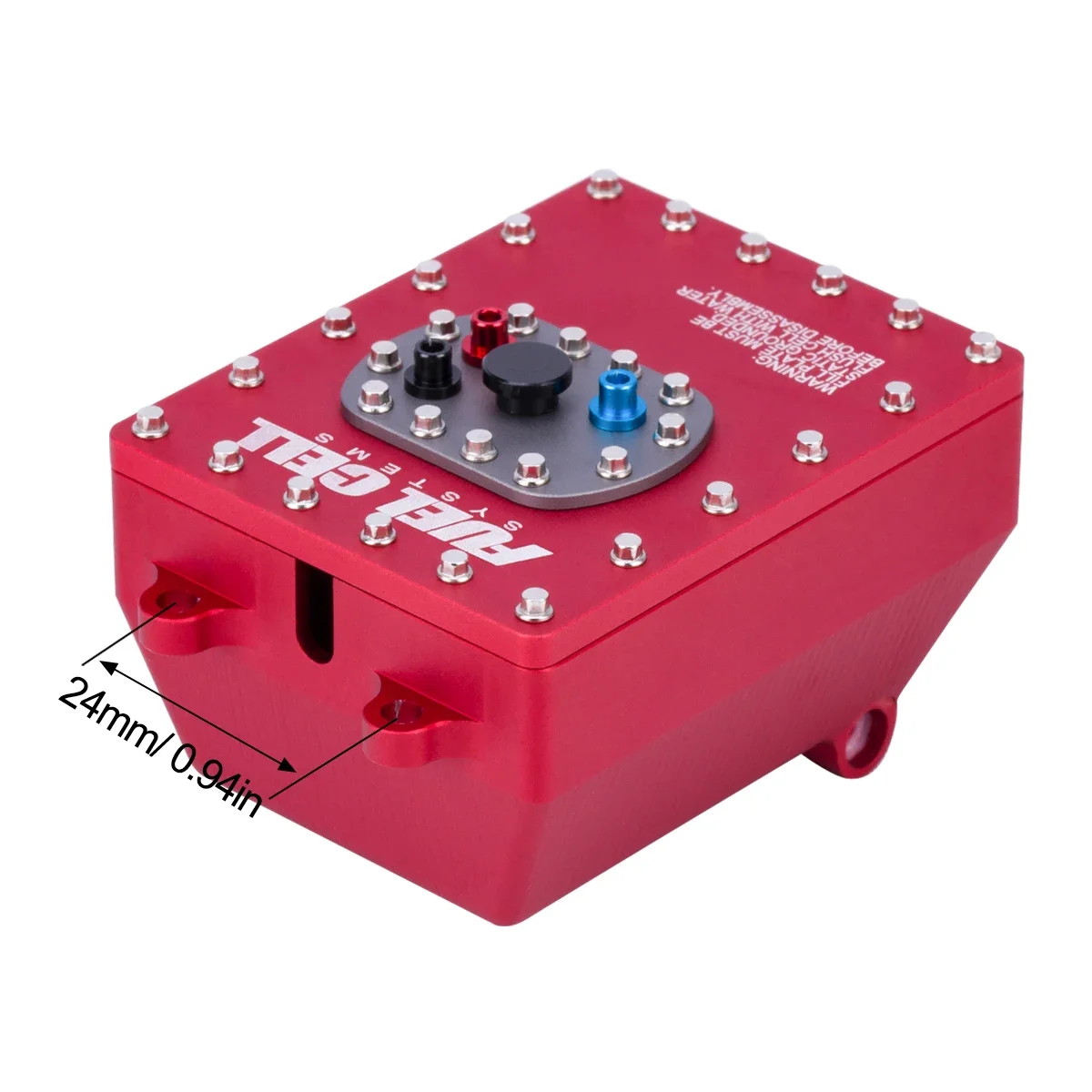 Фото CNC алюминиевая коробка приемника топливного элемента масштаба 1/10 RC, имитация топливного бака, чрезвычайно реалистичный радиоприемник для осевого каприа 1.9UTB №3