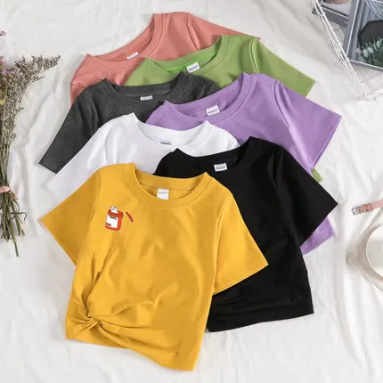 

Summer T Shirt For Women 2020 Casual Spring/Autumn Clothes Tshirts Cotton T Shirt With