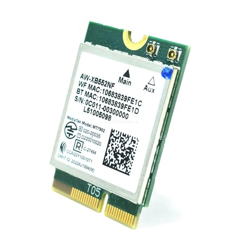 MT7902 AW-XB552NF Беспроводная карта Wi-Fi 6E Сетевой адаптер CNVi Интерфейсы 2 4/5/6G 2400M BT5.2 для