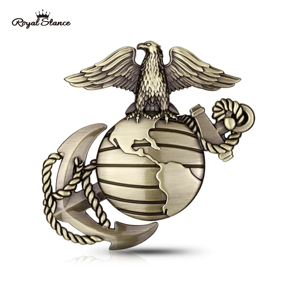 

Хит продаж, наклейка USMC, автомобильная эмблема, значок морской пехоты США, 3D хромированная металлическая наклейка Hawk, стикер для украшения о...